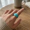 Gold Plated Brass Enamel Ring Enamel Drip Glaze Finger Ring Fashion Open End Ring  For Women