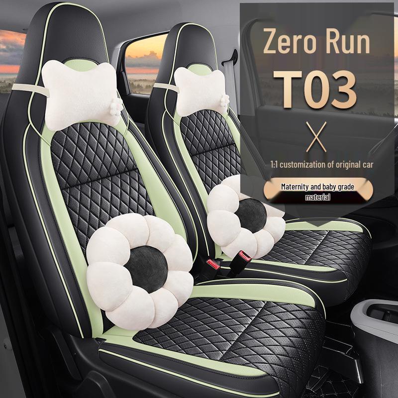 Leapmotor T03 Cartoon Seat Covers - Full Coverage, 22 Models, All-Season Universal Fit.