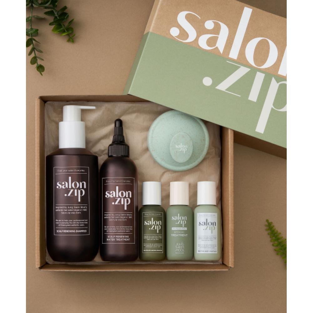 Jungsaemmool [Opakowanie prezentowe] Salon House Szampon   Odżywka Duo  Home Clinic Zestaw próbny + Darmowa szczotka do mycia włosów