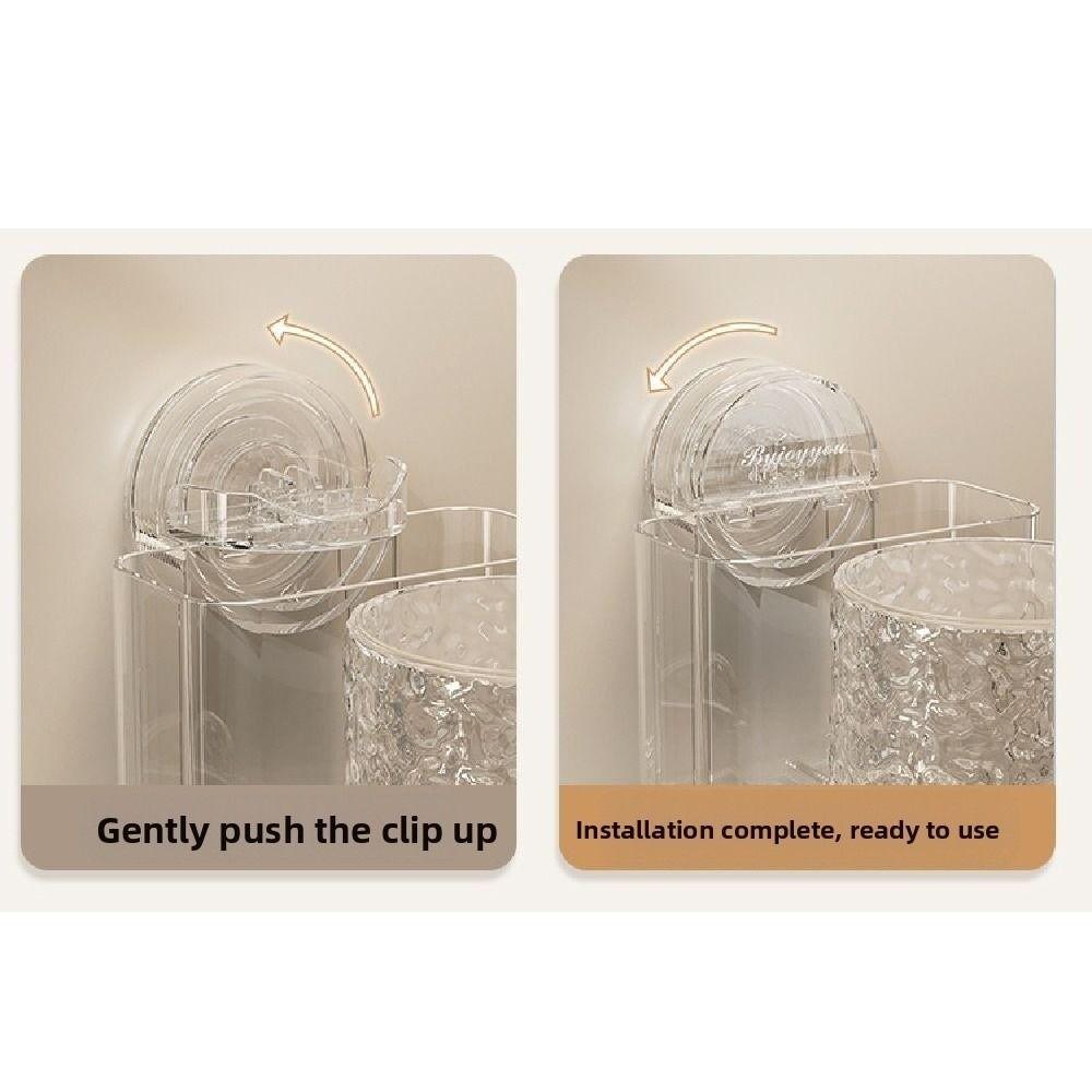 Wall Mounted Toothpaste Storage Rack Waterproof Hanging Toothbrush Stand  Home Use