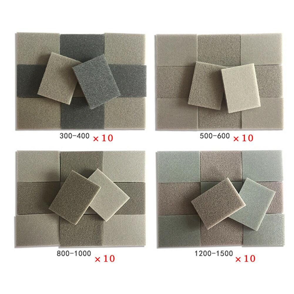 Fine Coarse Grit Sandpaper Sponge Pads 300-400# 500-600# 800-1000# 1200-1500#