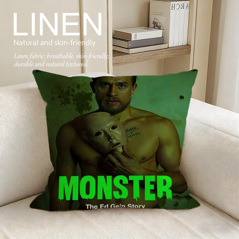 Monster The Ed Gein Story Pagalvės užvalkalas Pagalvės užvalkalų rinkinys Vnt x x Kvėpuojantis skalbiamas sofos pagalvės užvalkalas