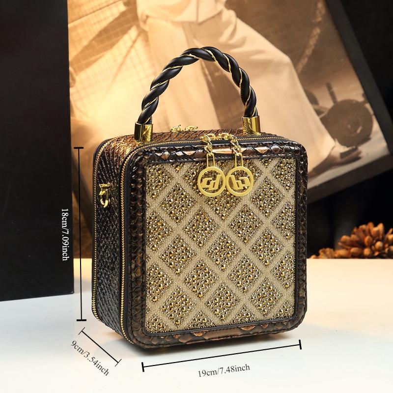 2025 Hong Kong Diamond-Studded Princess Diana Luxury Handbag - Women's Versatile, Fashionable Small Bag