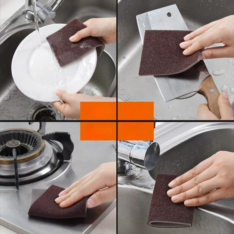 1/2/4/6/8/10 STK. Carborundum-Entkalkungs-Reinigungsschwamm, magischer Schwamm, Schleifpapierschwamm, Haushalts-Küchenwerkzeuge, Geschirrspülen und Topfbürsten, Rostentfernungsschwamm