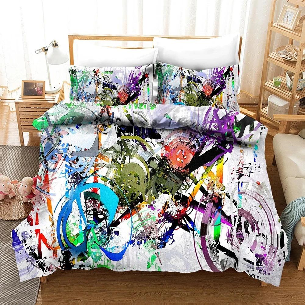 Sexy Girl Motocross Duvet Cover Extreme Sports Theme Bedding Set For Boys Teens Man Microfiber 3D Beauty Queen King Quilt Cover