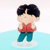 7pcs BTS 10cm Cute Cartoon Acrylic Standee, Bangtan Boys Casual Outfit Cartoon Figure Display, Kpop ARMY Fans Desk Decor