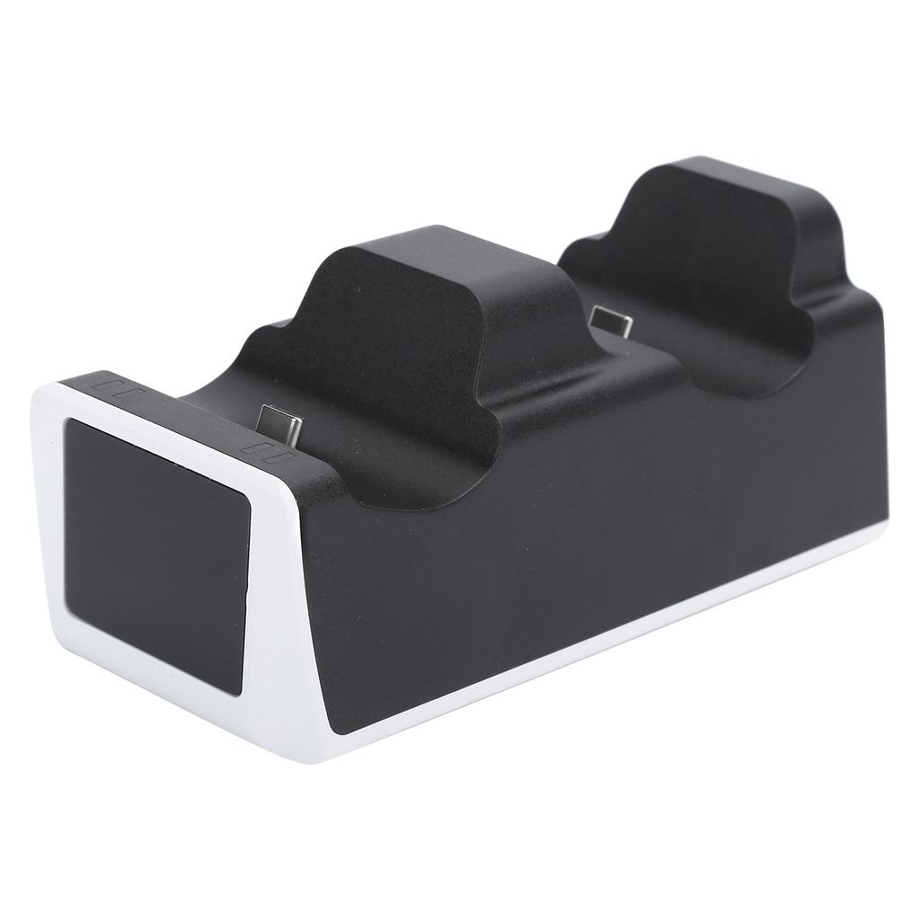 Dual Charger Controller Stand Desktop Charger for PS5 Gaming Console Joystick with LED LightBlack
