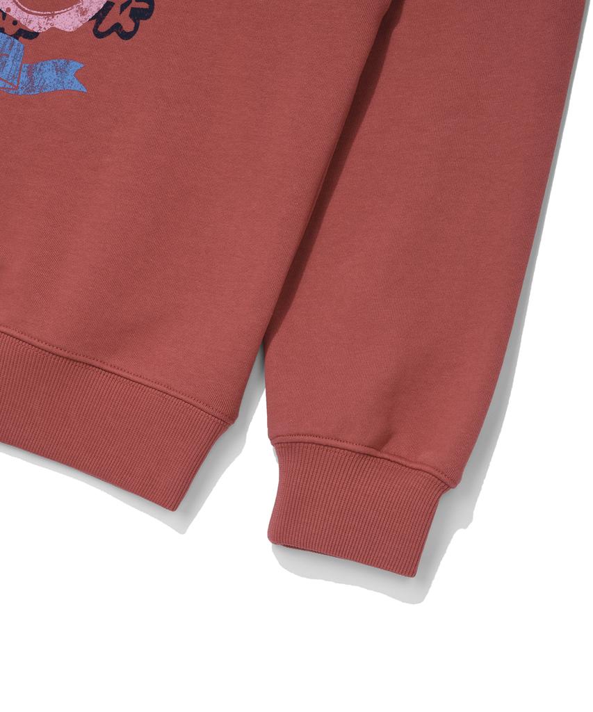 WACKY WILLY Women'S Vintage Graphic Sweatshirt Deep Red