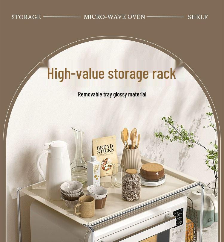 New Split Stainless Steel Multifunctional Kitchen Microwave and Electric Oven Countertop Storage Rack