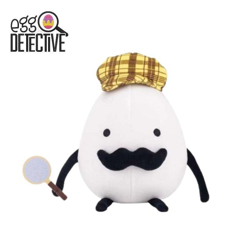 Adorable Detective Egg Plush Toy Cute Cartoon Anime Stuffed Animal For Apartment Dorm