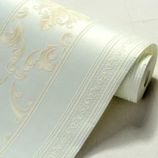 Wysokiej Jakości Tapeta 3D z Głęboką Teksturą Reliefową Styl Europejski Damaszek Pionowe Pasy Tapeta Włókninowa Okładzina Ścienna Tapety 3D