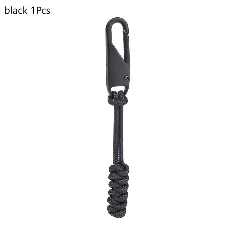 1/3/5Pcs Portable outdoor bag zipper handle woven outdoor bag zipper buckle pendant backpack clothes zipper rope