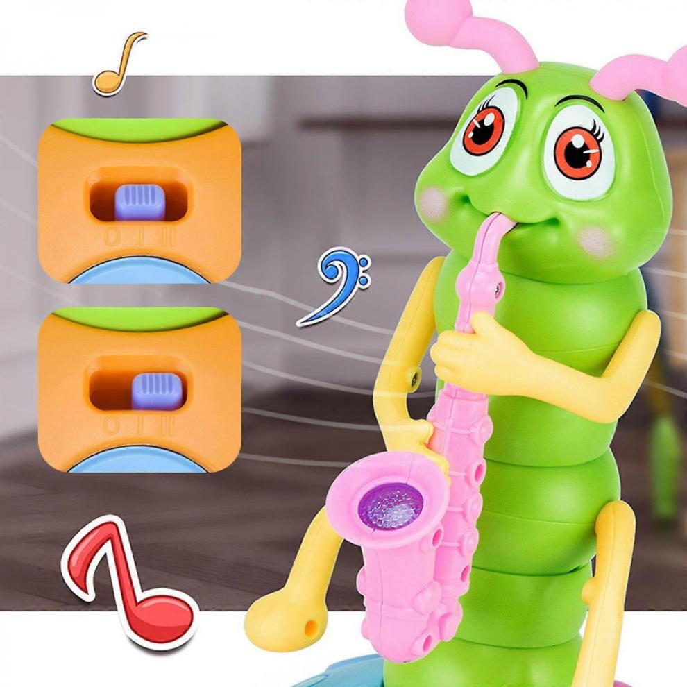 Multicolor Dancing Saxophone Caterpillar Electric Music Toy for Kids