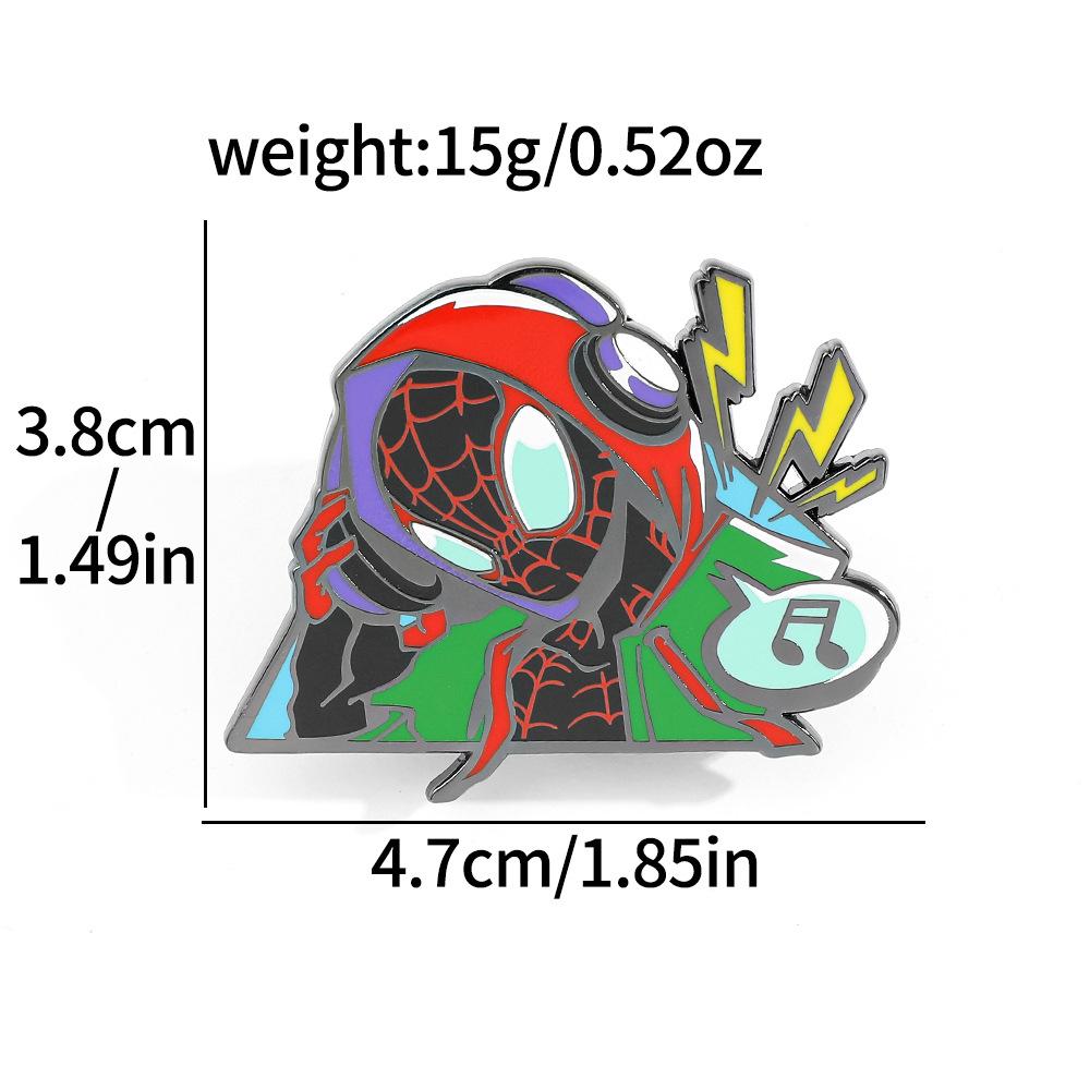 89 Spider-Man Alloy Brooch Marvel Superhero Spider-Man Metal Badge Backpack Jacket Personalized Decoration