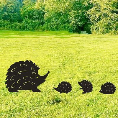 Decoração de Jardim da Família Ouriço – Enfeites de Metal Adoráveis. Espaços ao ar livre. Obras de arte encantadoras para quintais e jardins.