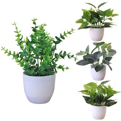 Løvplante Potted Bonsai Bryllupsfest Mall Desktop kunstig blomst