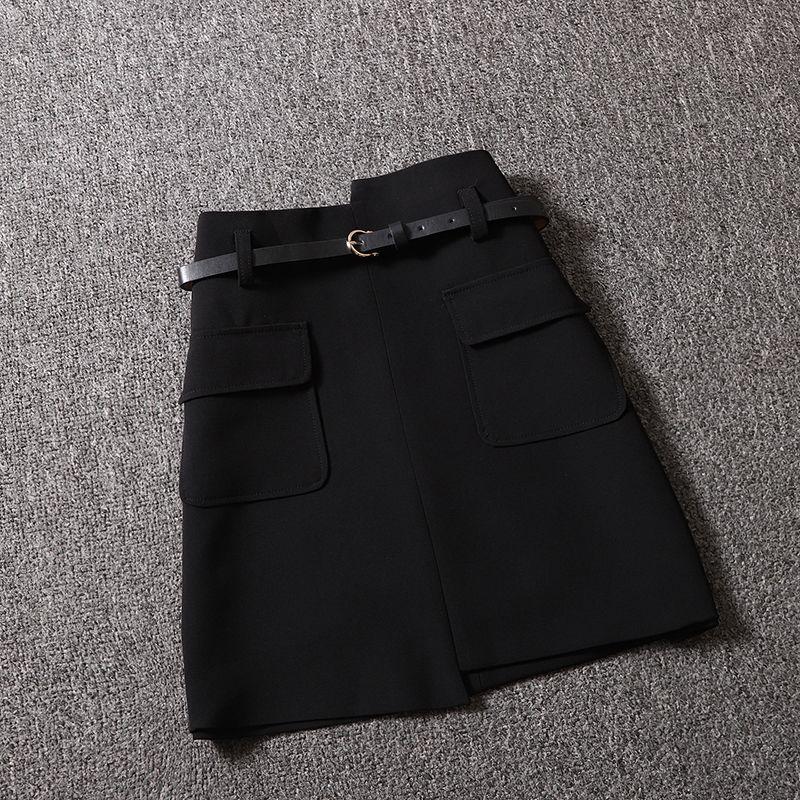 

Fashion 2023 Spring Chic Korean Skirt Black((E4-4)) S