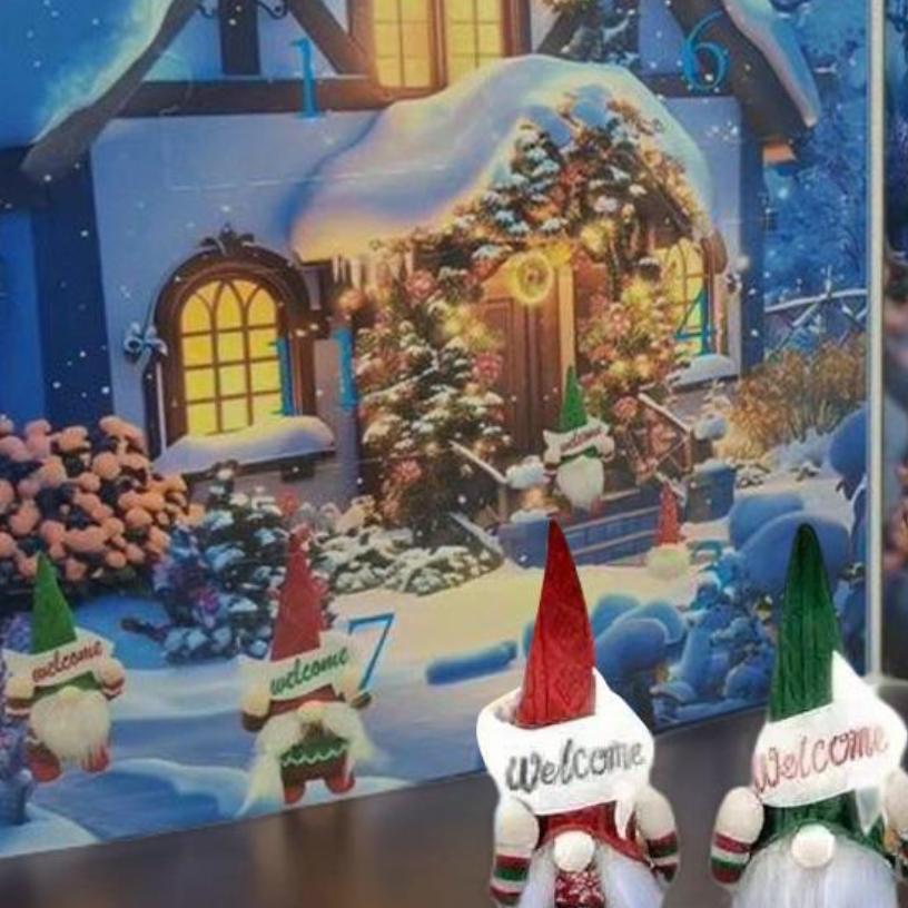 2026 Christmas Dwarf Advent Calendar 24 Days Christmas Dwarf Advent Countdown Calendar Gnome Doll Collection Toy Doll Gifts 21x4.5cm
