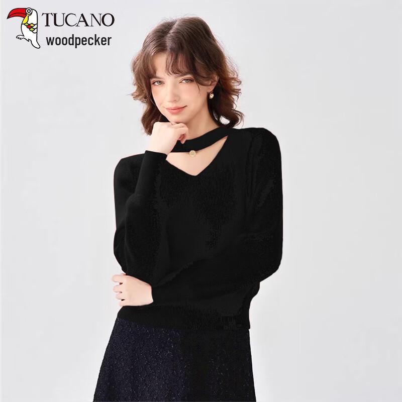 Woodpecker Women s Halter V-Neck Knit Sweater One Size 3790₽