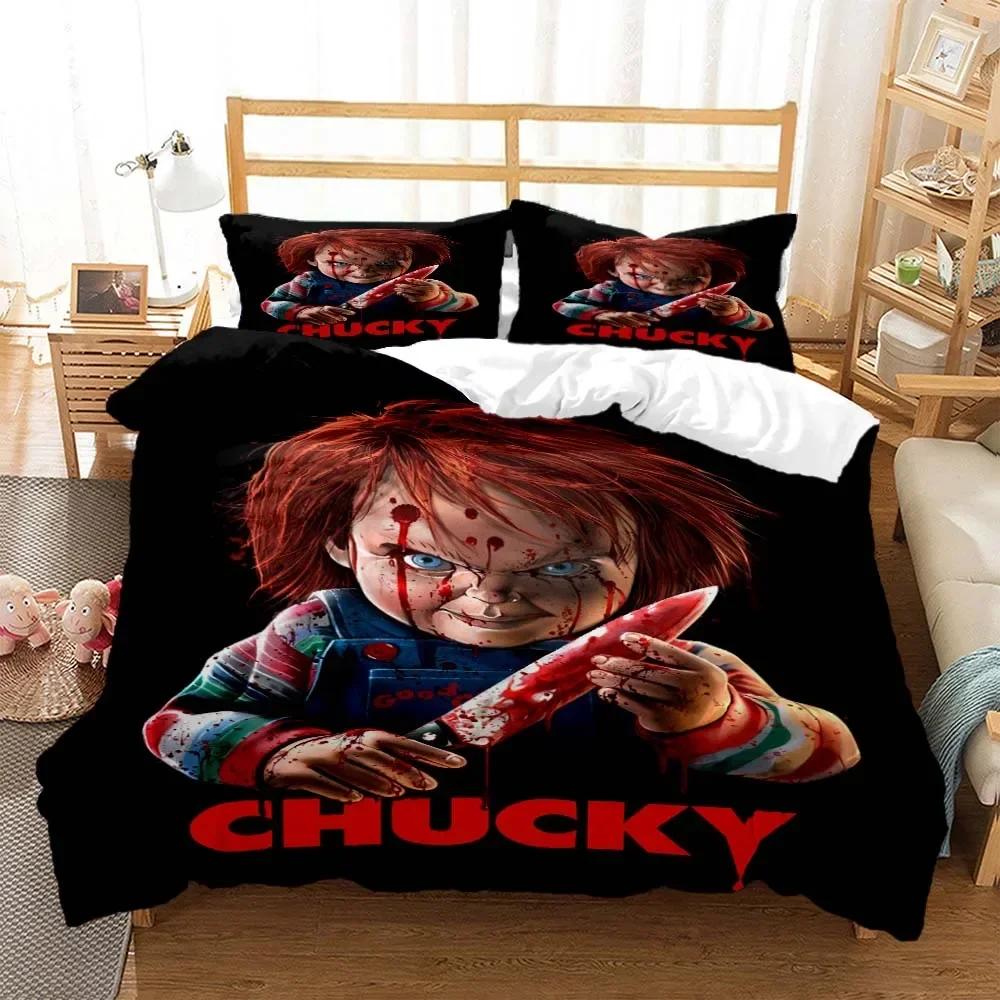 Halloween horror movie clown Comfortable Duvet Quilt Cover Pillowcase Bedding Set Children Bedroom Decoration Home Textile