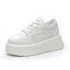 Board shoes 2026 women's versatile fine strap leather casual sports shoes Board shoes Sponge cake shoes