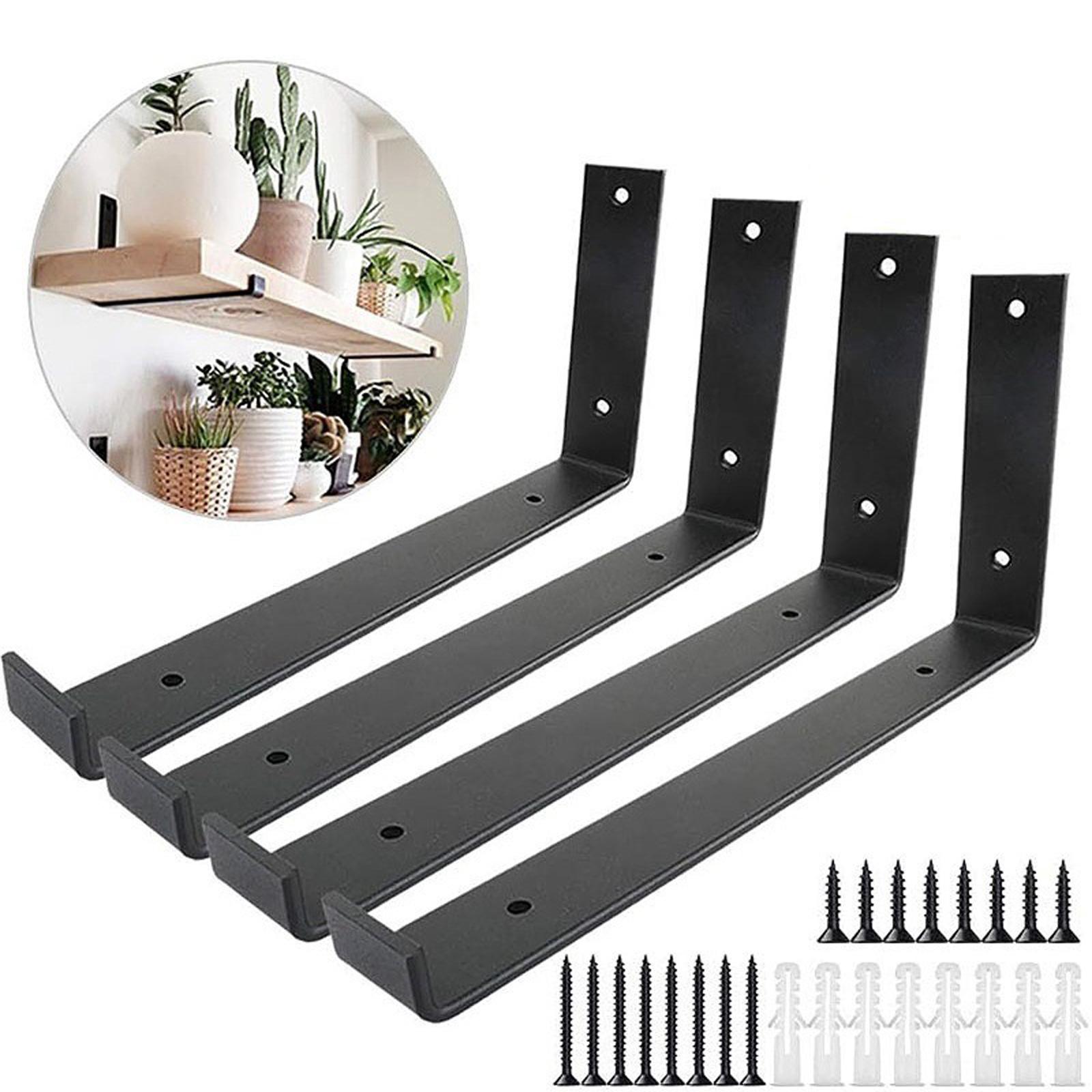 

Уголок декоративный из нержавеющей стали L Угловой кронштейн Кронштейн для полки Опора для стола Мебельный соединитель Промышленный Декор S чёрный