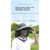 Mesh Face Mask Mosquito-proof Hat, Sun Protection Hat, Face Covering for Men and Women, Summer Outdoor Large Brim UV Protection for Fishing and