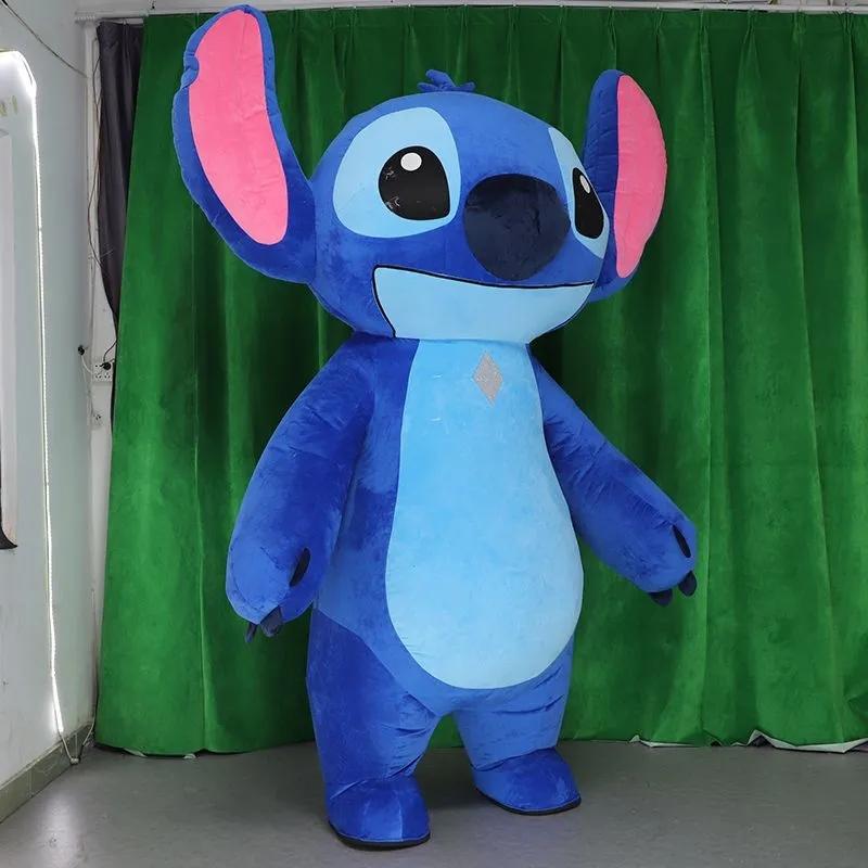 Anime Stitch Cosplay Costumes Inflatable Costume Mascot Crystal Super Soft Fabric Shopping Mall Comic Exhibition Doll Clothing