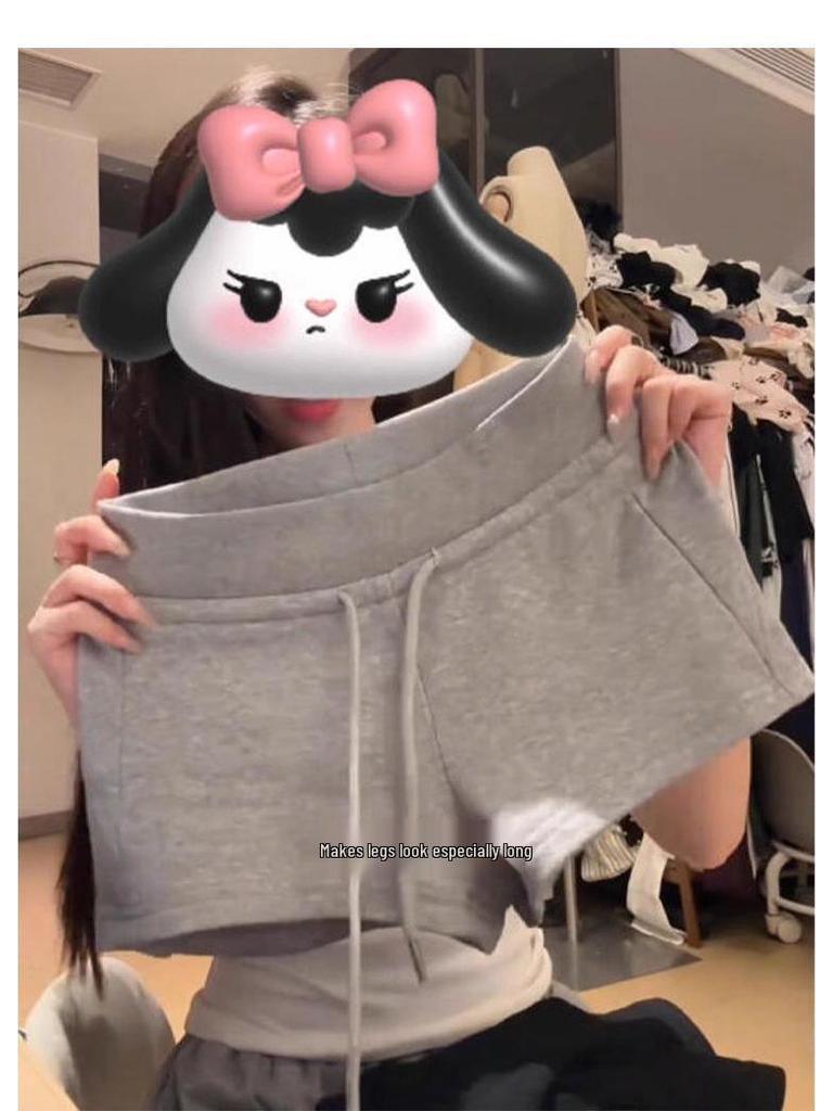 2026 Summer Women's Spicy Casual Low-Waist Drawstring Hipster Shorts