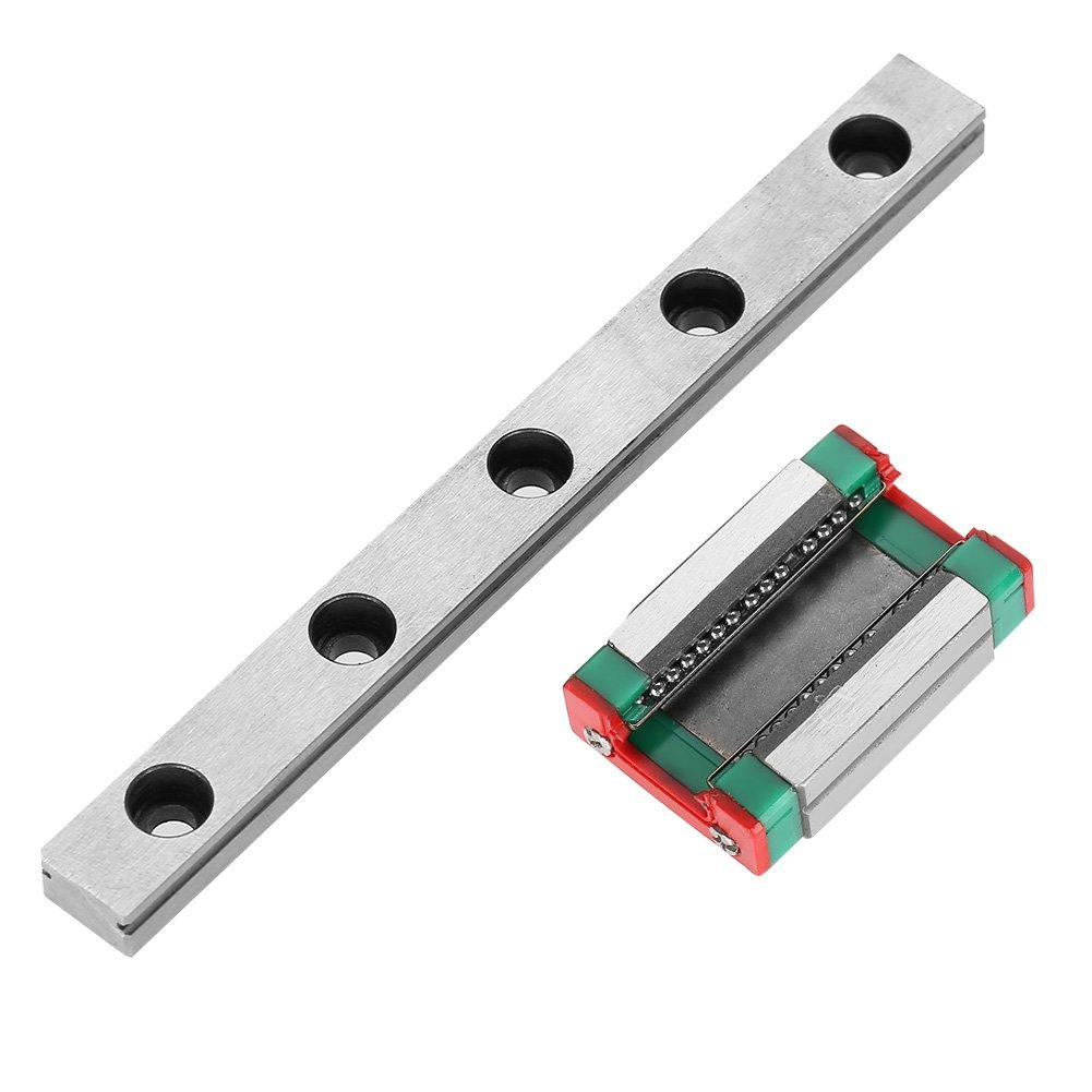 LML9B Miniature Linear Rail Guide, 9mm Wide, with Slide Block, for Automatic Equipment (100mm)