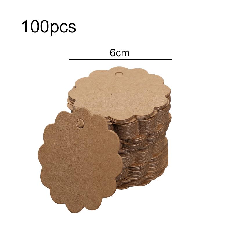 50/100 pcs Kraft Paper Tags Heart Kraft Paper Gift Tags for Gifts Arts and Crafts Wedding Thanksgiving Christmas Birthday Party