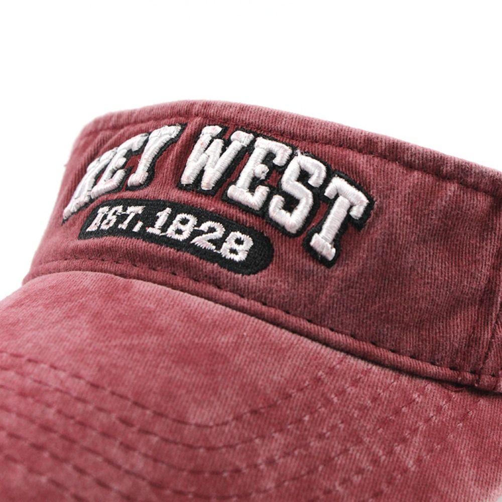 Cotton Letter Tennis Sunscreen Cap Adjustable Empty Top Sun Hat Summer Sports Sun Hats Men Women