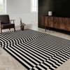 Light Luxury Rugs for Bedroom Black White Plaid Living Room Decoration Carpet Fluffy Soft Study Rug Home Thicken Plush Floor Mat