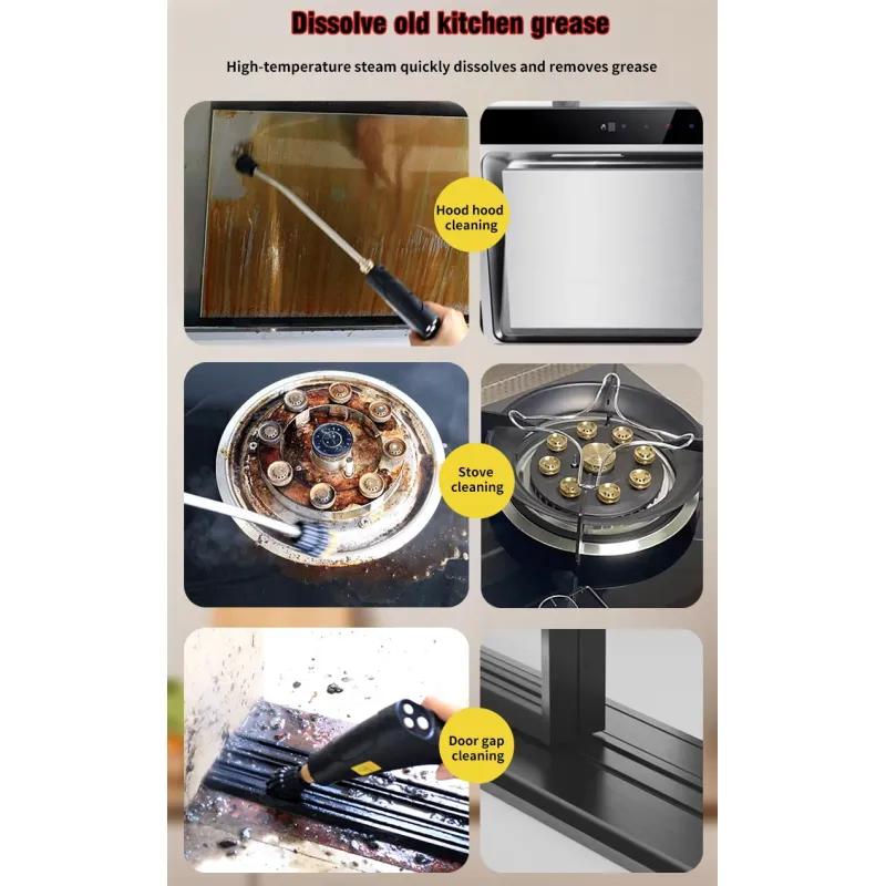 2500W Steam Cleaner High Temperature Sterilization Pressure Jet Washer Machine for Home Car Kitchen Air Conditioner EU Plug