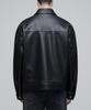 Musinsa Standard Synthetic Leather Extra Oversized Single Jacket [Black]