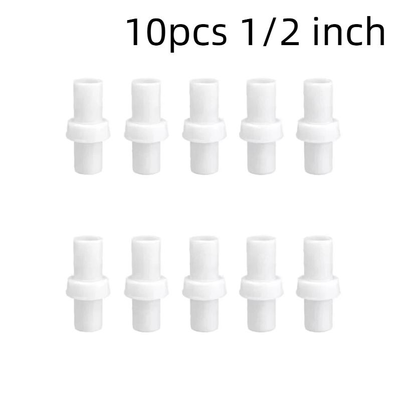 10Pcs 1/2Inch Plastic Hose Barb Connectors With Airtight Seal Smooth Burr Free Edges For Garden Irrigation Water Pipe Connection