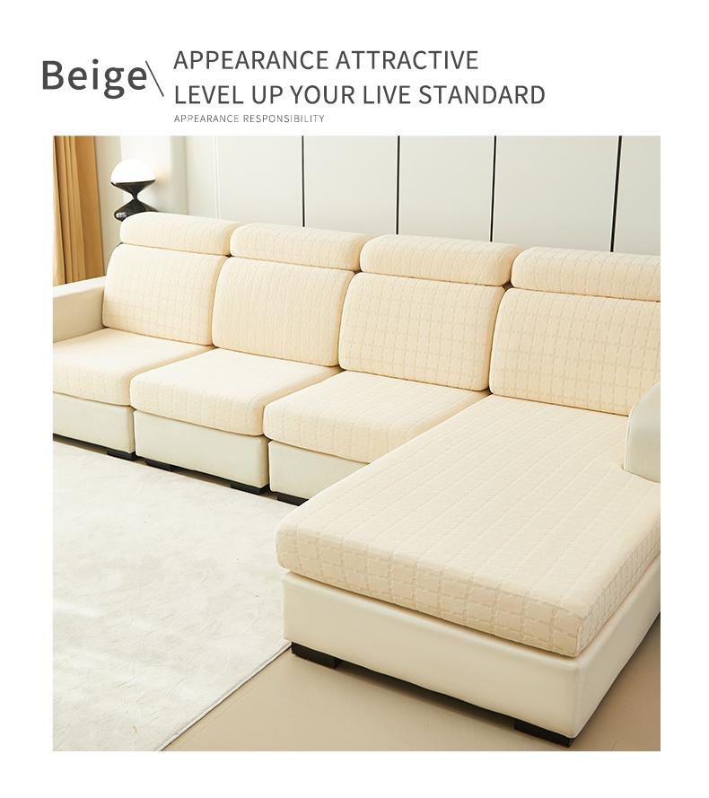 1 Pc Jacquard Sofa Seat Covers Stretch Couch Cover Bench Cover For Living Room Study Sofa Cushion Cover Removable Slipcover