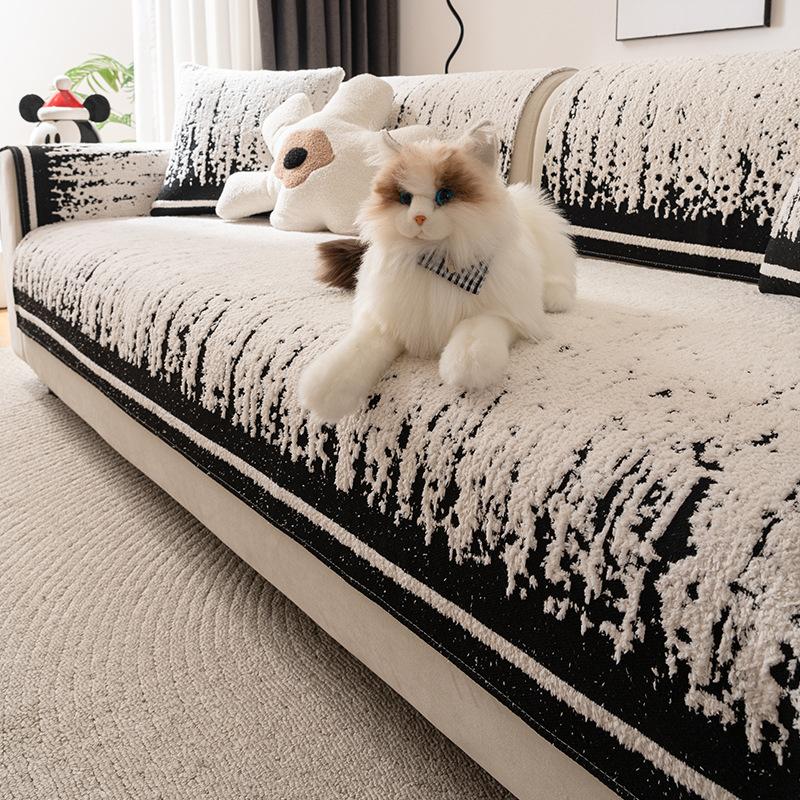 Vier Jahreszeiten Universal Sofakissen Neues Leichtes Luxus Premium Gefühl Gerade Reihe Rutschfester Kissenbezug Herbst und Winter