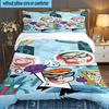Dexter Power Adventure 3pcs Bedding Set,Including 1pc Duvet Cover And 2pcs Pillowcases Perfect Gift for Christmas,Ideal for Bedroom, Dormitory
