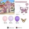 176pcs Purple Butterfly Wedding Birthday Balloon Arch Set with White Number Foil Ball for Adult Child Baby Shower Decor Balloons