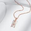 Gold Silver Color Large Pendant for Women Personality Geometric Necklace Micro Inlay White Zircon Luxury Party Jewelry