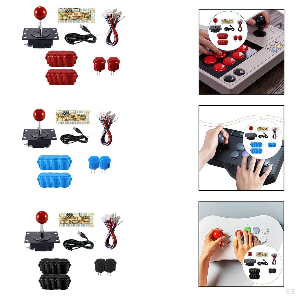 1 Arcade Games, DIY Parts, Joystick Assembly, Projects, Professional Components with Buttons,