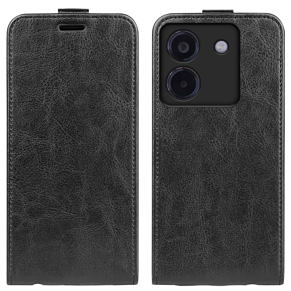 

Чохол для Xiaomi Poco M7 Pro 5G з відділеннями для карток, шкіряна телефонна кришка з вертикальним відкиданням Black