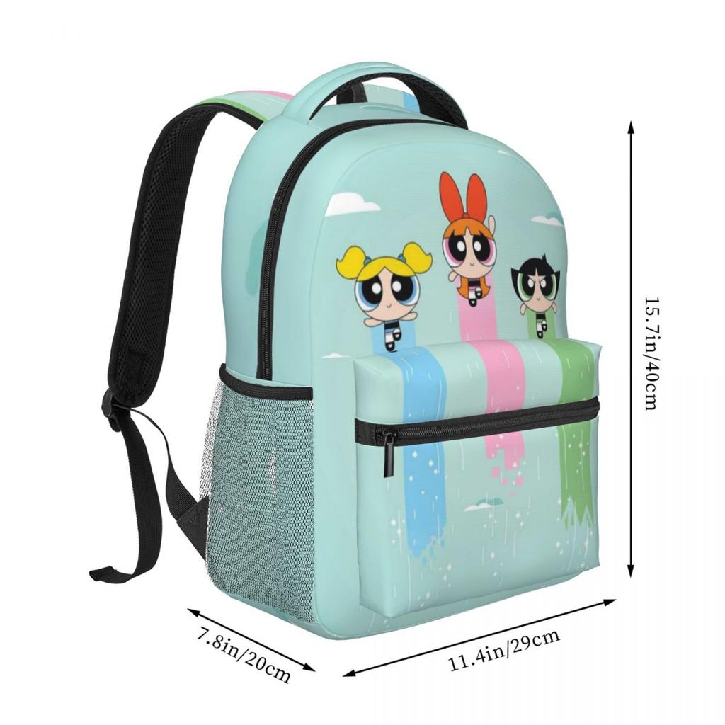 The-Powerpuff-Girls Printed Lightweight Casual Schoolbag For School Outdoor Shopping Office 17inch