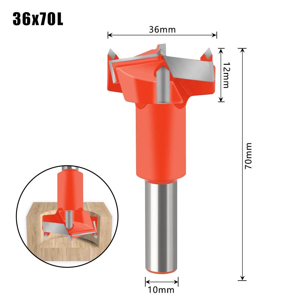 Three-blade Diameter Woodworking Machine Row Drill Forward Turn Reverse Alloy Woodworking Bit Openers 35-37mm Hinge Tungsten