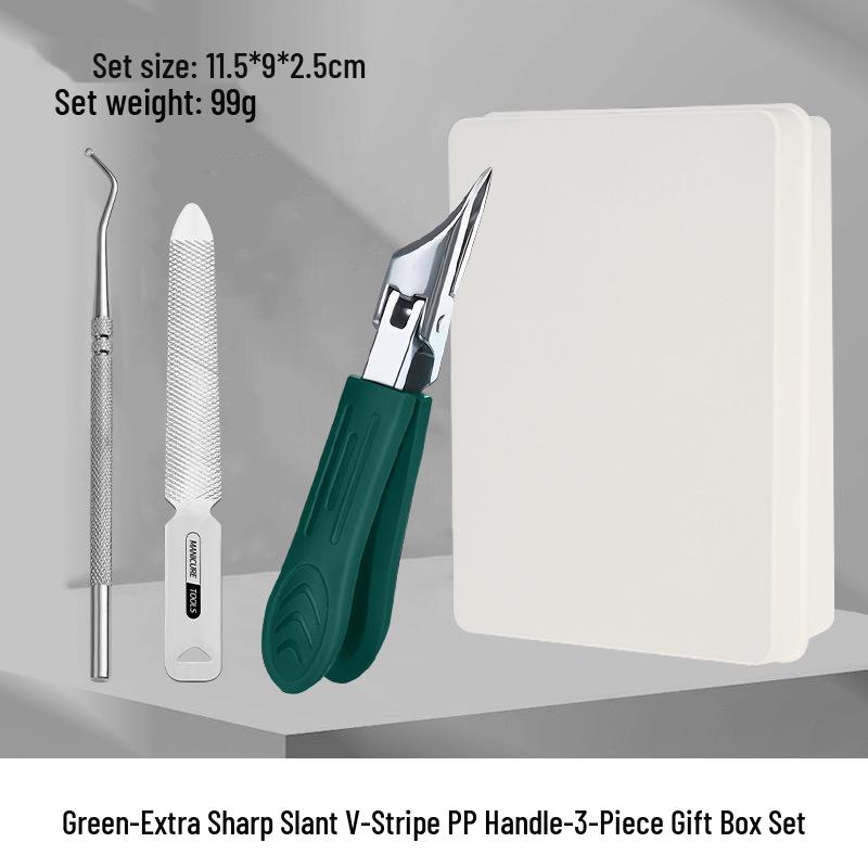 Large German Anti-Splash Slanted Nail Clippers - Original Design for Paronychia Toenails