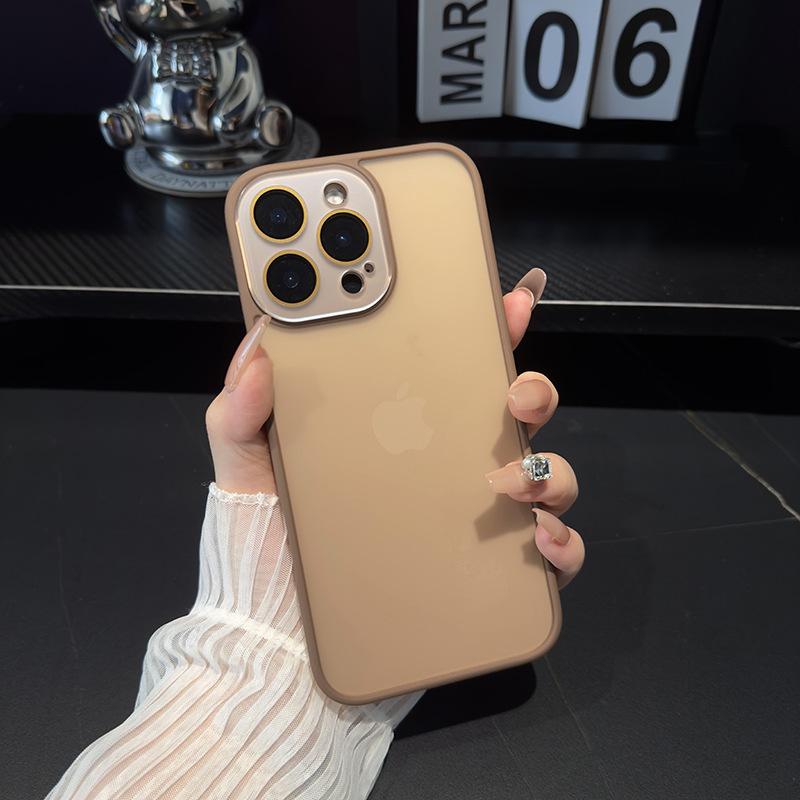 Simple Lens Film Mobile Phone Case Suitable for Apple 17 Hard Shell IPhone 15 Skin Scrub 13 14pro All Inclusive Set