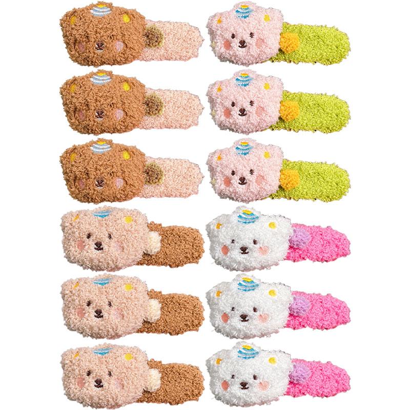 Plush Bear Hair Clip Women Cute Large BB Clip Sweet Simple Hair Accessories