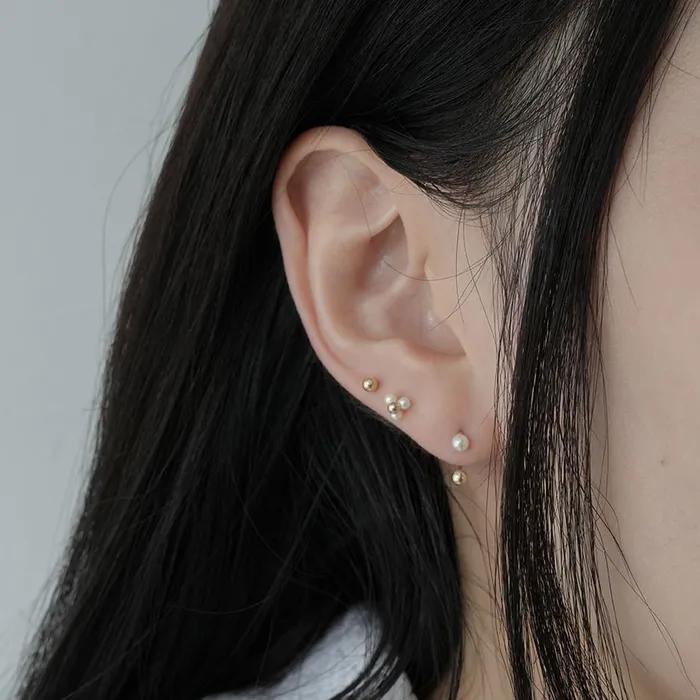14k two way pearl ball piercing
