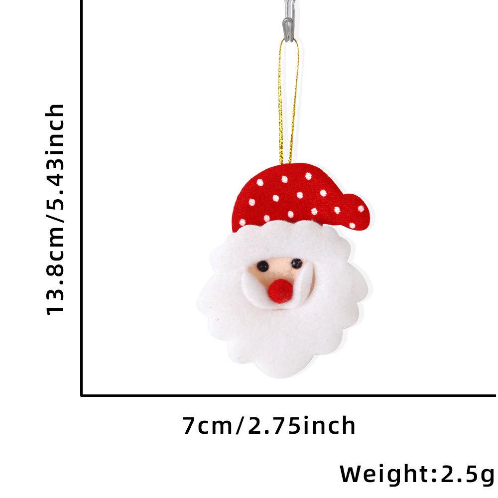 Cute Christmas Santa Claus Christmas Tree Elk Hanging Ornaments Plush Santa Claus Pendant Home Party Xmas Tree Decorations